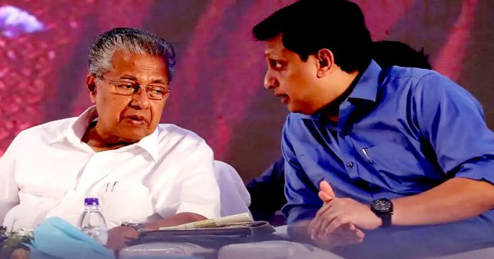 Pinarayi Vijayan and Mohammed Riyas